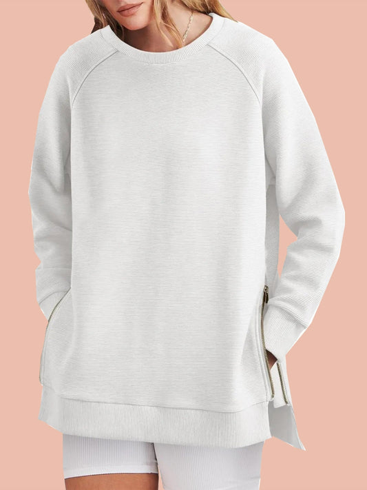 Kelly | Side Zipper Oversized Sweatshirt