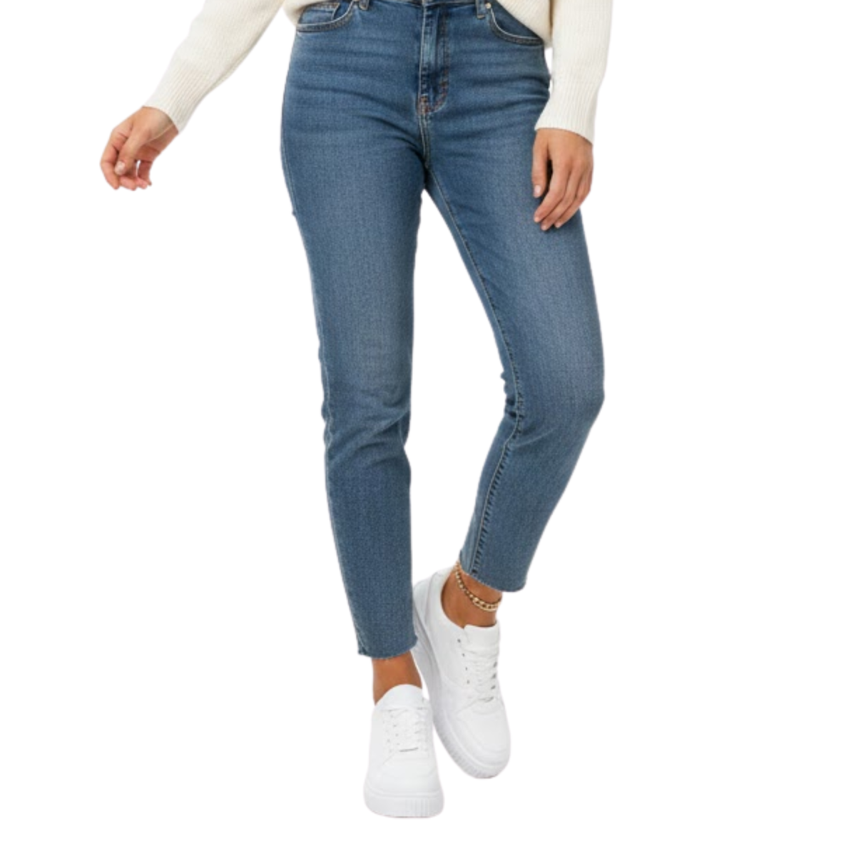 Alice | Breathable White Flat Sneakers