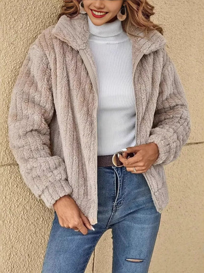 Mira | Zip-Up Teddy Jacket