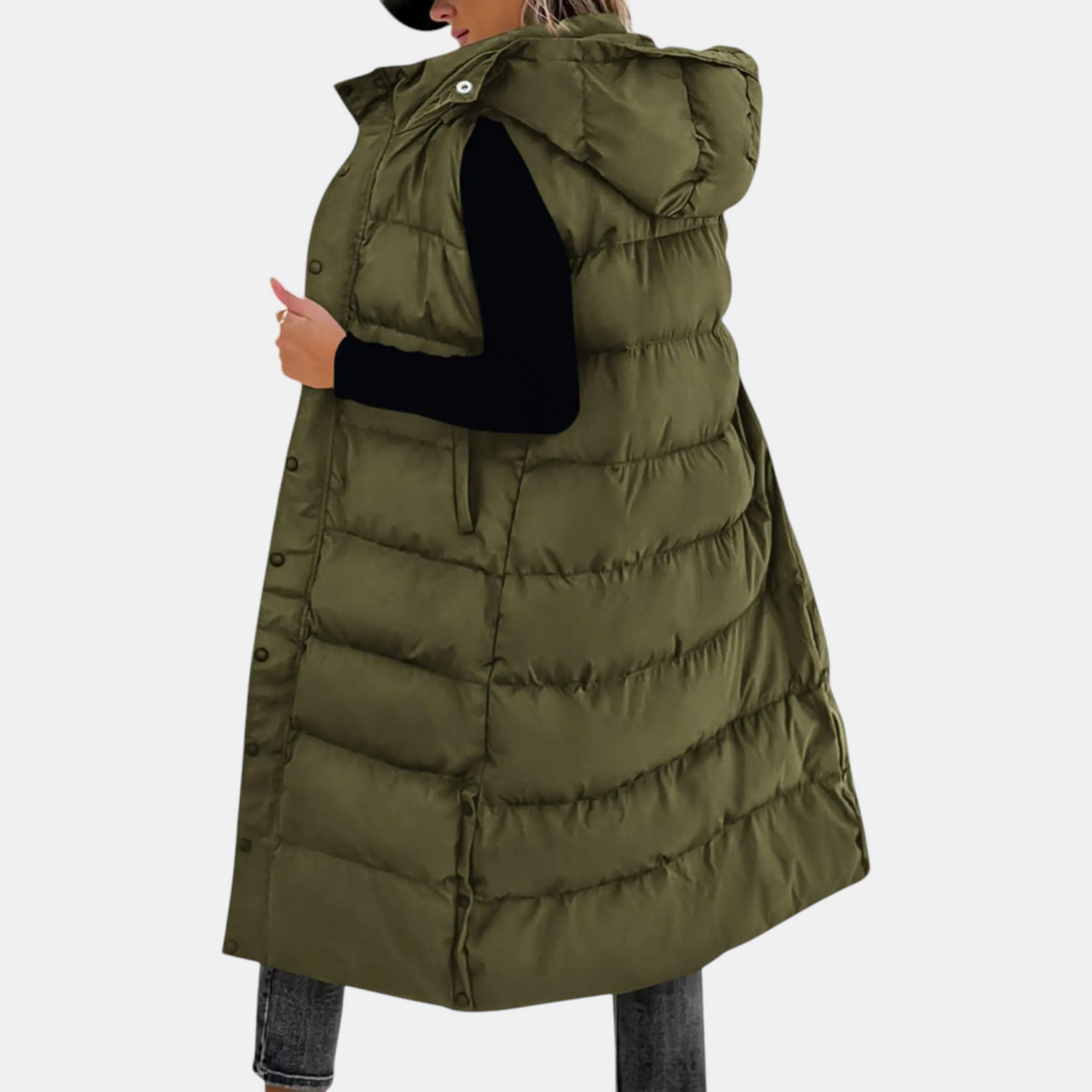 Angie | Women's Puffer Vest Quilted Hooded