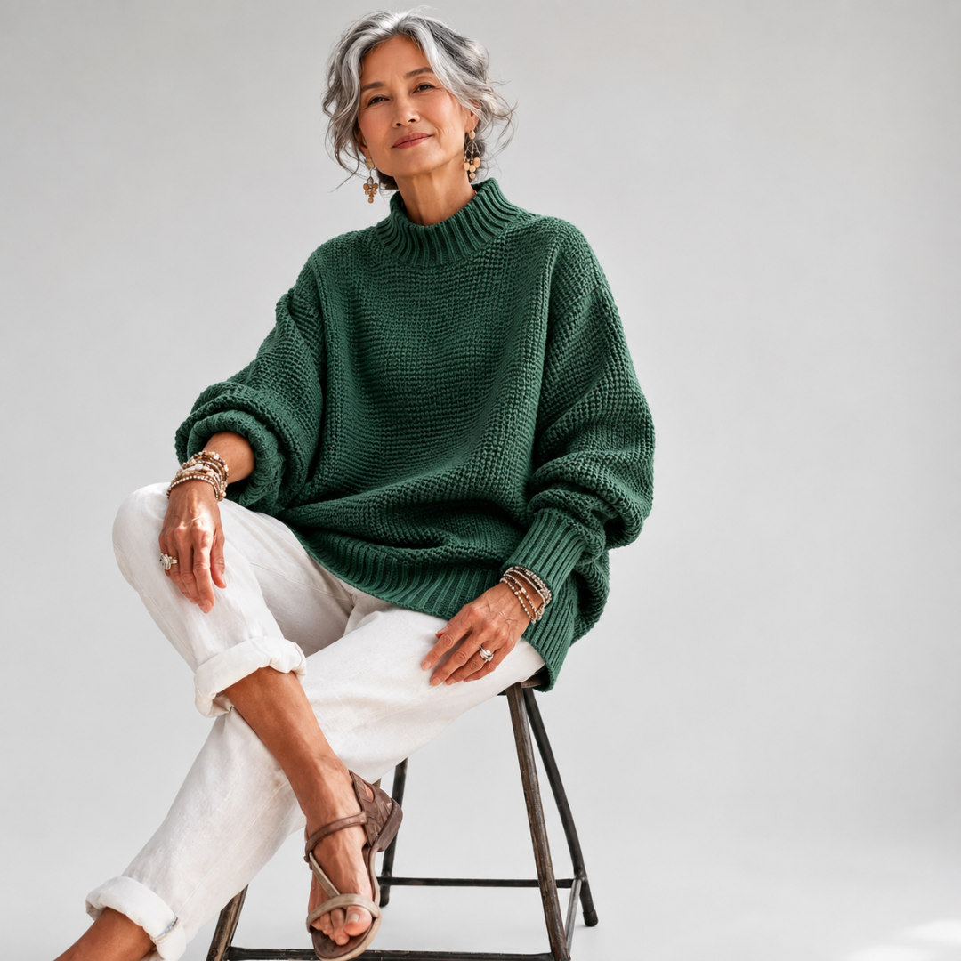 Odile™ Relaxed Mock Neck Sweater