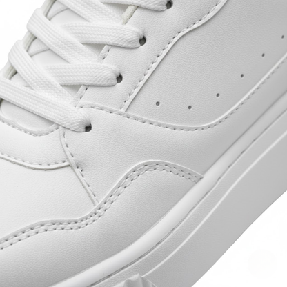Alice | Breathable White Flat Sneakers