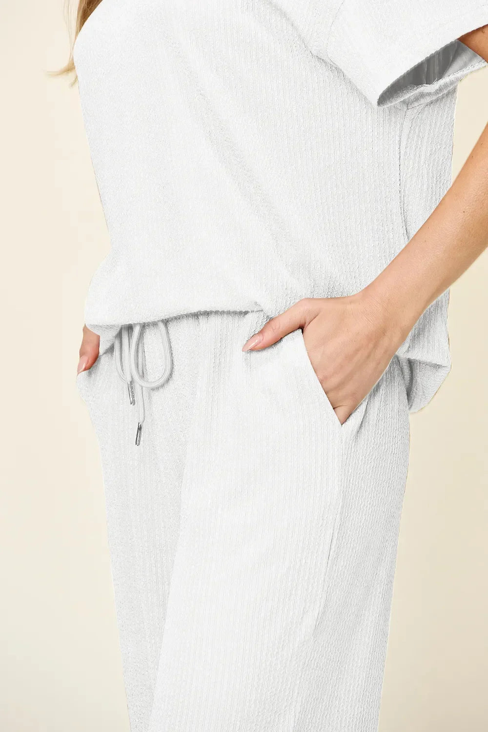 Cleo | Ribbed Wide-leg Pants