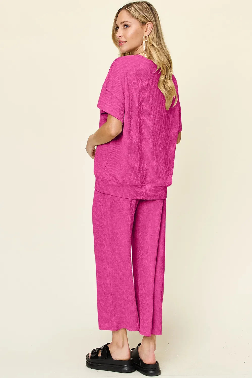 Cleo | Ribbed Wide-leg Pants