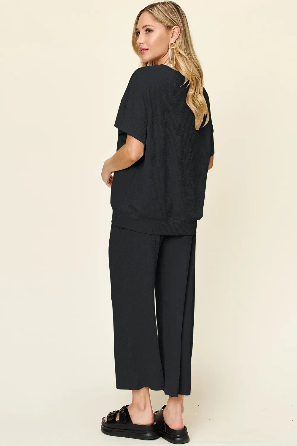 Cleo | Ribbed Wide-leg Pants