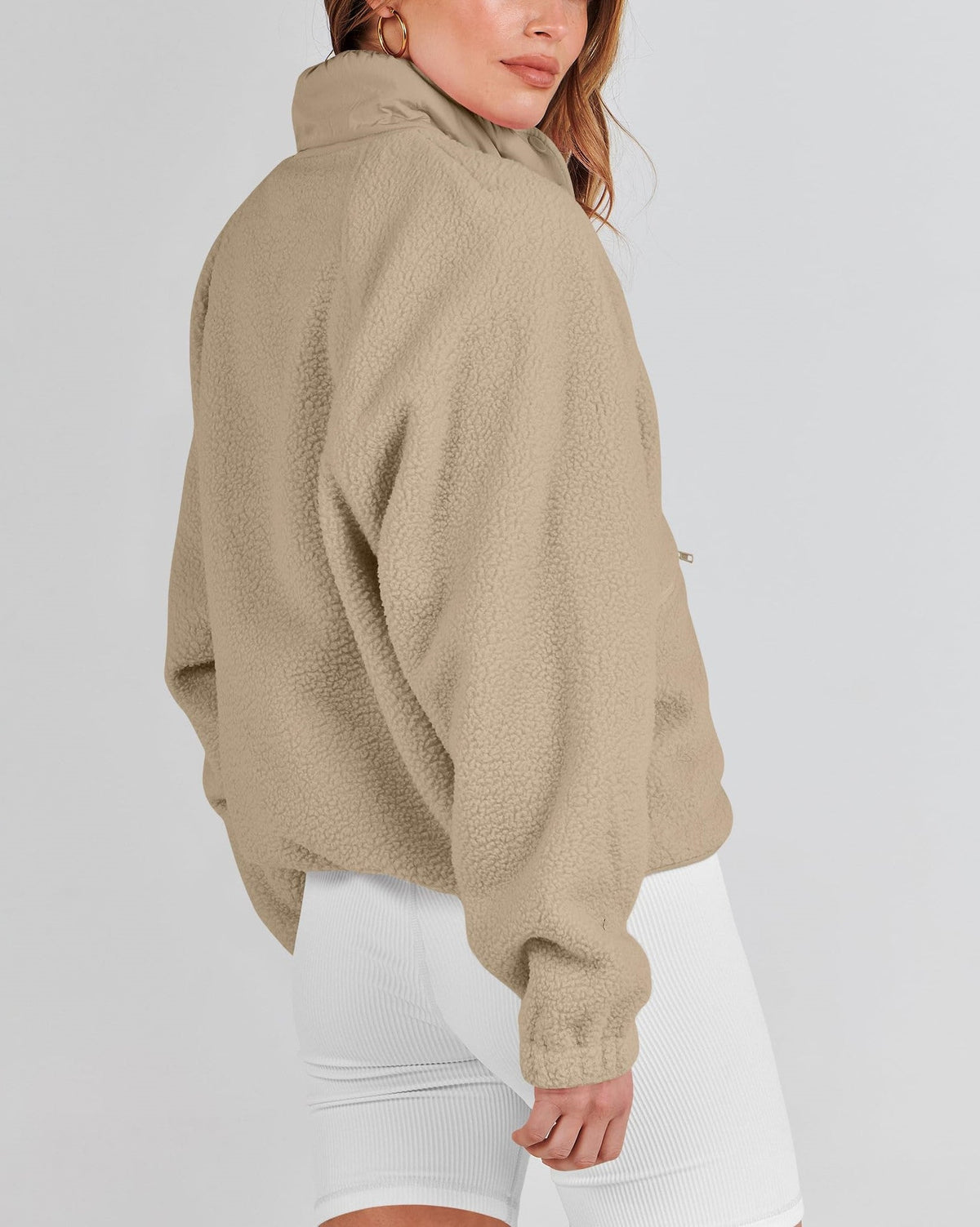 Women's Teddy Button Down Fuzzy Fleece Jacket