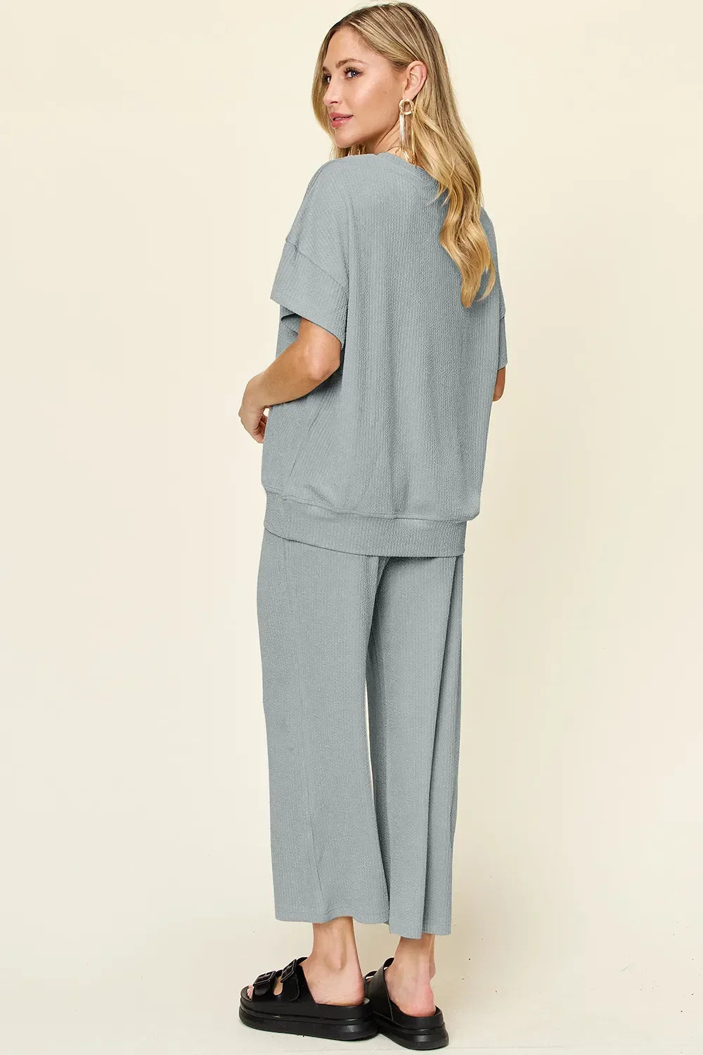 Cleo | Ribbed Wide-leg Pants