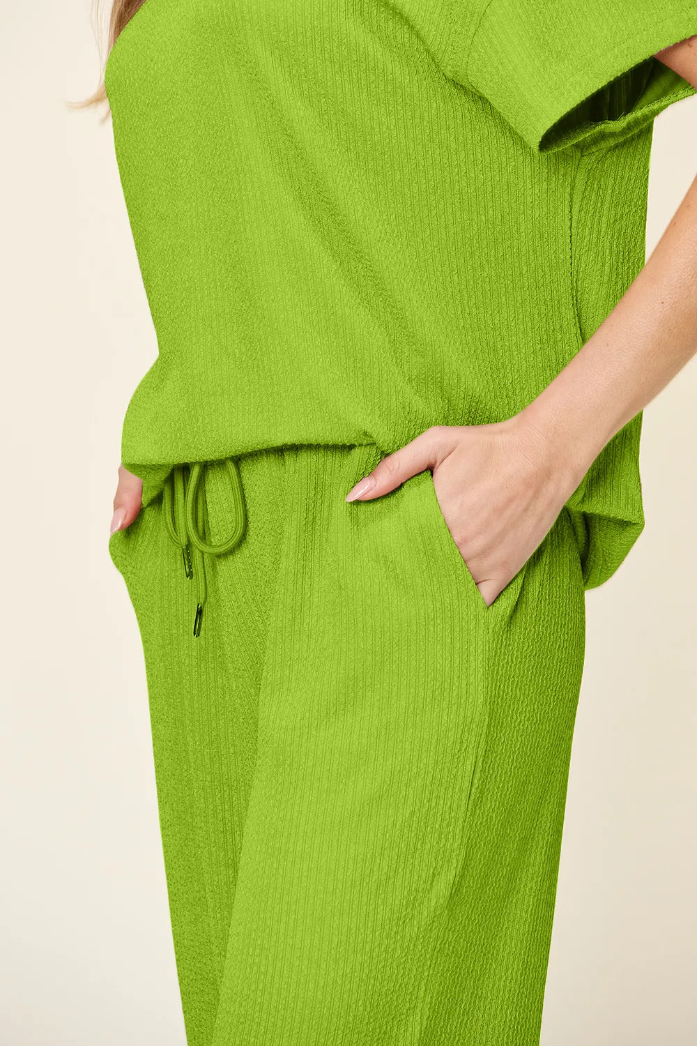 Cleo | Ribbed Wide-leg Pants