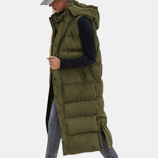 Angie | Women's Puffer Vest Quilted Hooded