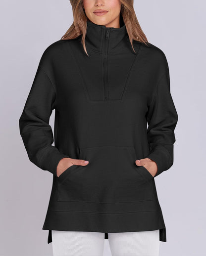 Anouk | Quarter Zip Oversized Knit Pullover