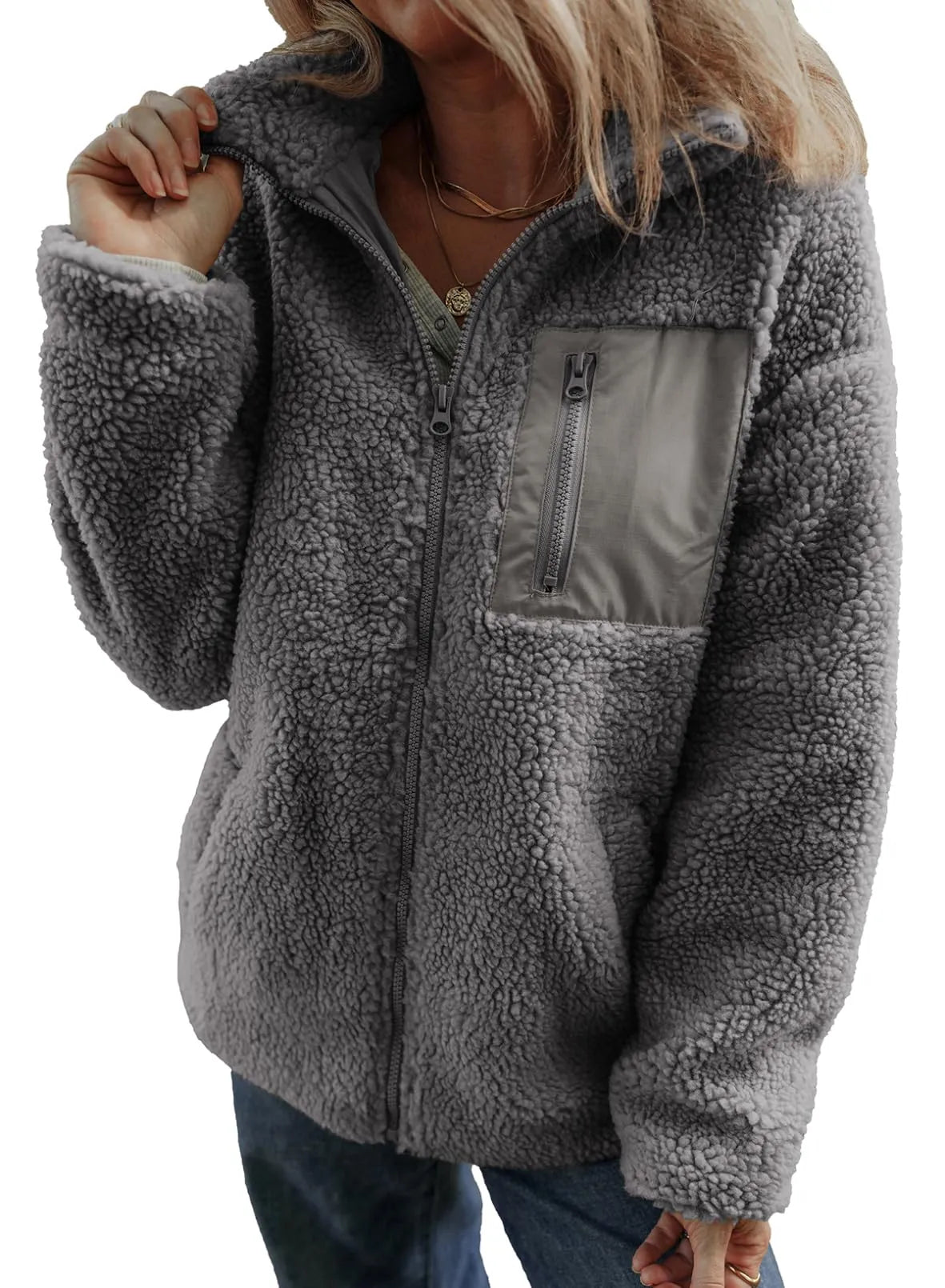 Aurelia™ | Cozy Teddy Fleece Zip Jacket