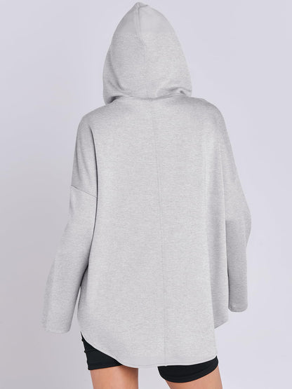 Sylvia | Quarter Zip Oversized Tunic Hoodie