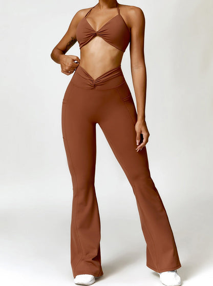 June | High-Waisted Flare Leggings