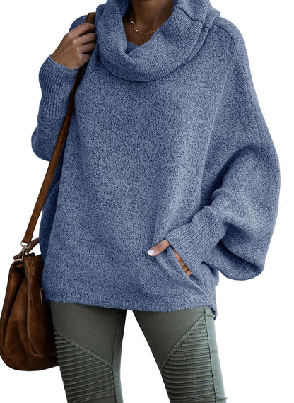 Jazzlynn | Cowl Neck Pullover Sweaters with Pockets