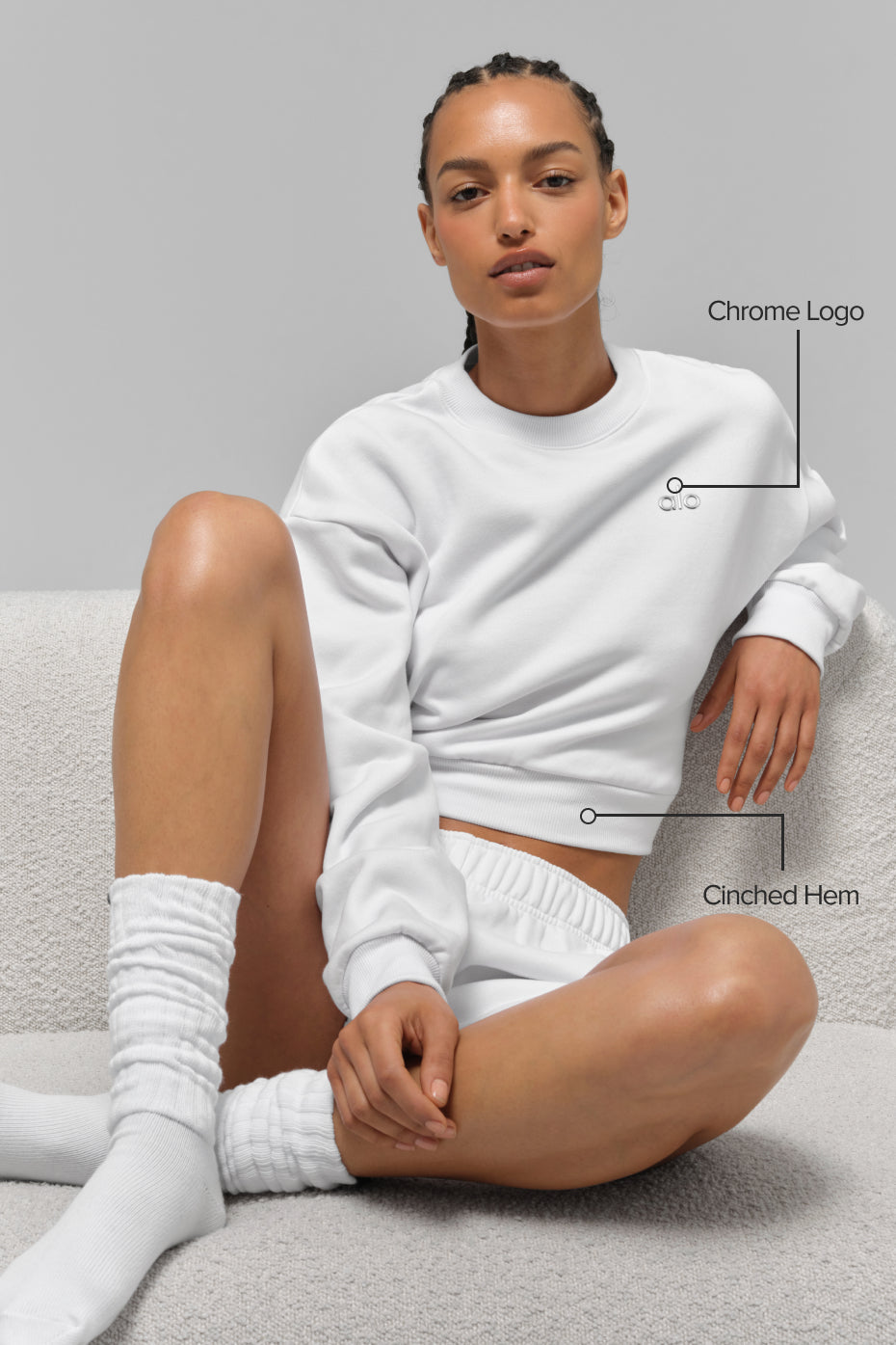 sweater Accolade  Cropped Crew Neck