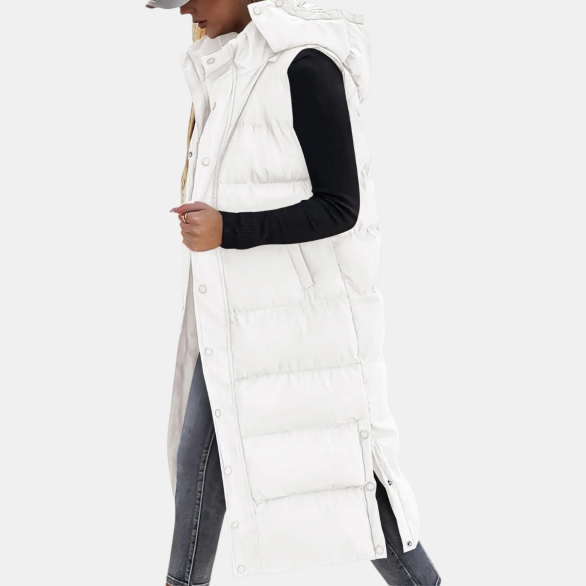 Angie | Women's Puffer Vest Quilted Hooded