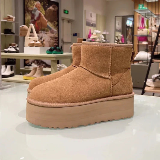Noa | Cozy Ankle Boots Suede Leather Shearling Lining