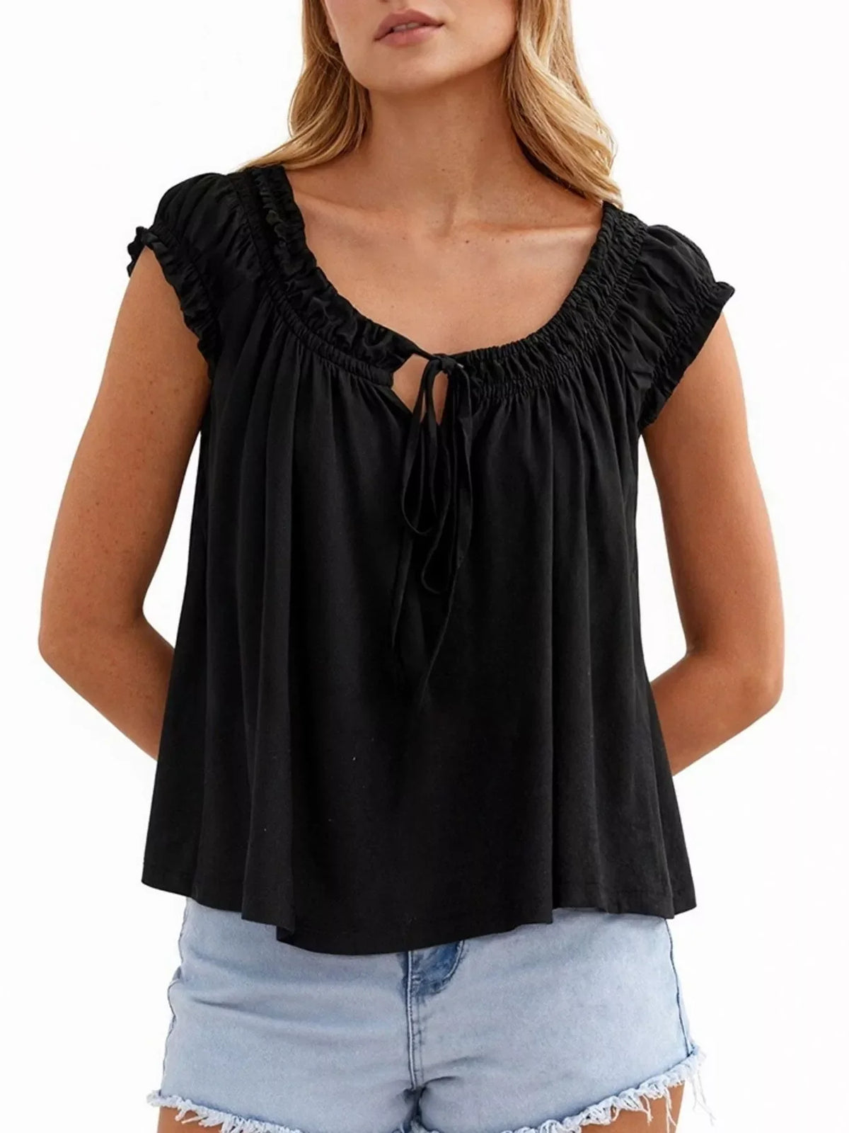 Lara | Tie-Front Blouse