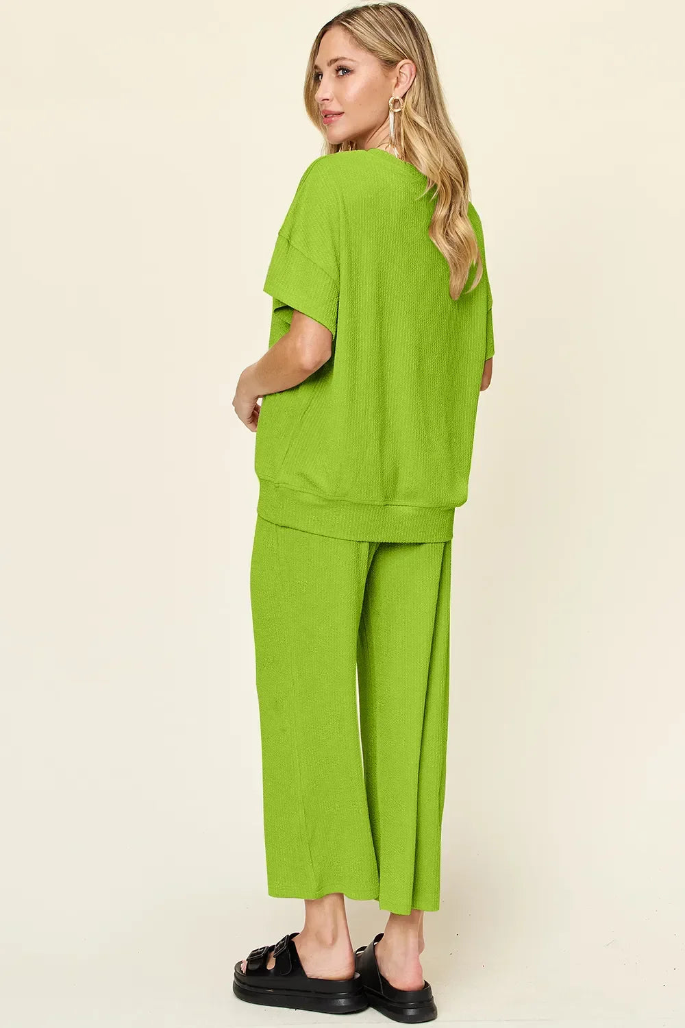 Cleo | Ribbed Wide-leg Pants