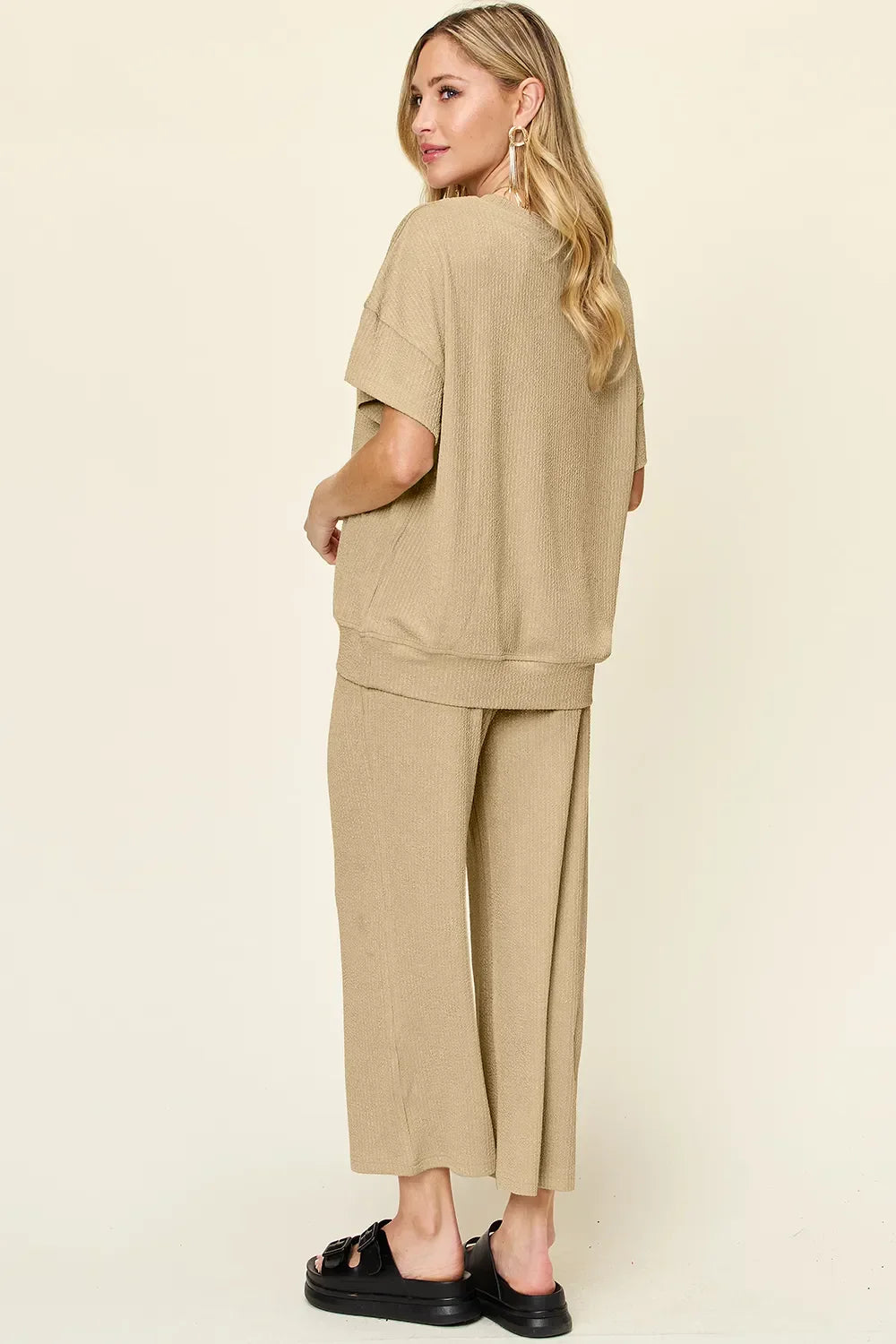Cleo | Ribbed Wide-leg Pants