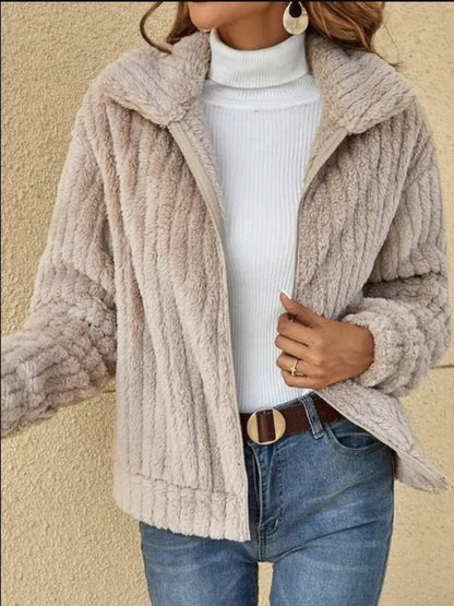 Mira | Zip-Up Teddy Jacket