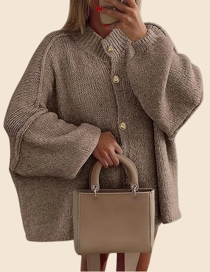 Patsy | Chunky Knit Button Front Cardigan