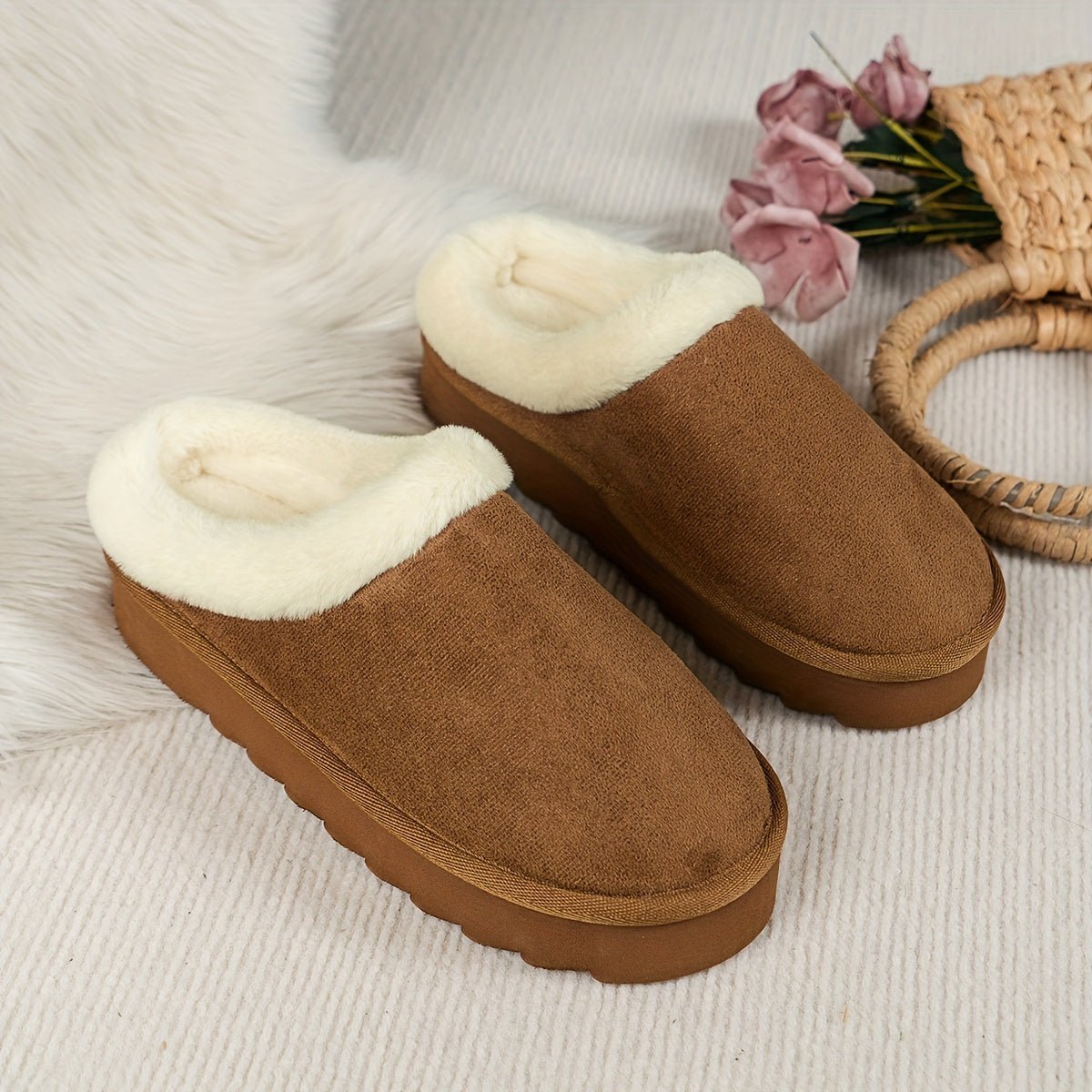 Mila | Cozy Fleece Slip-Ons